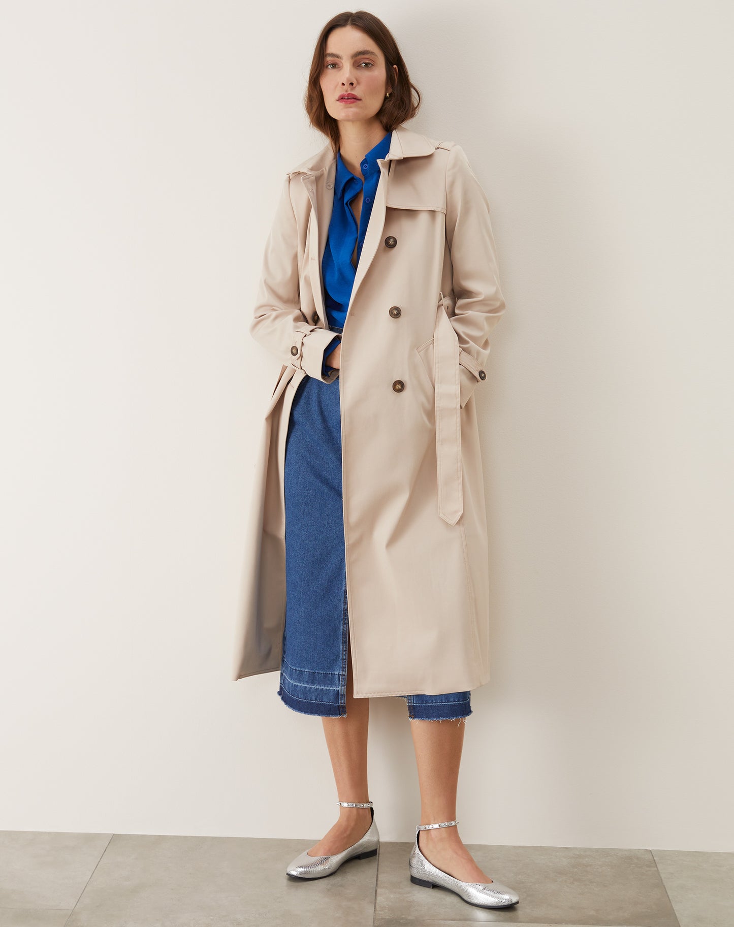 Long-fit Trench Coat - Beige